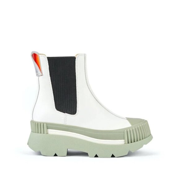 4CCCCEES Women's Chelsea Leather Boots White Size 35 EUR 4.5 US New With Box - Picture 8 of 8